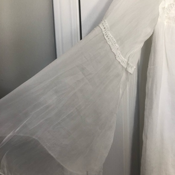 Bellambra Made Italy 100% Silk Eyelet Blouse Small - Picture 8 of 11